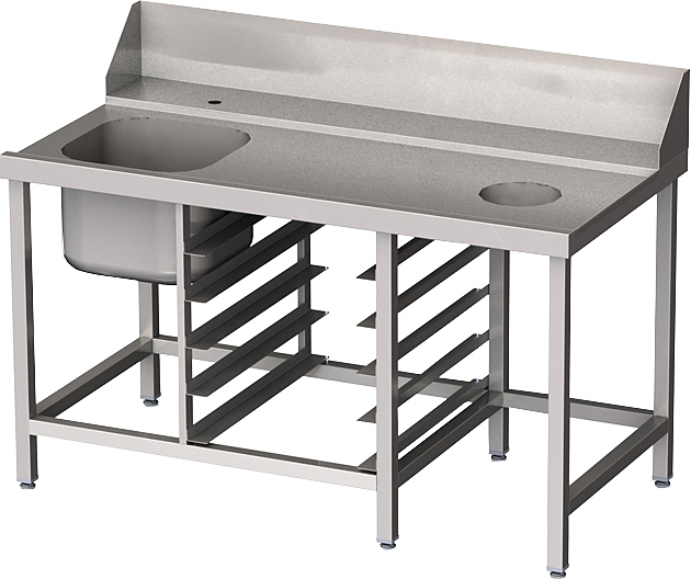 Стол для посудомоечной машины VORTMAX СВ15075ВХП Столы производственные